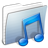 Graphite Stripped Folder Music Icon 48x48 png